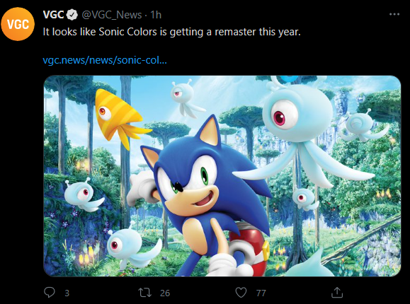 Sonic Colors Remastered listed in portfolio of German voice-over studio  [Update] - Gematsu