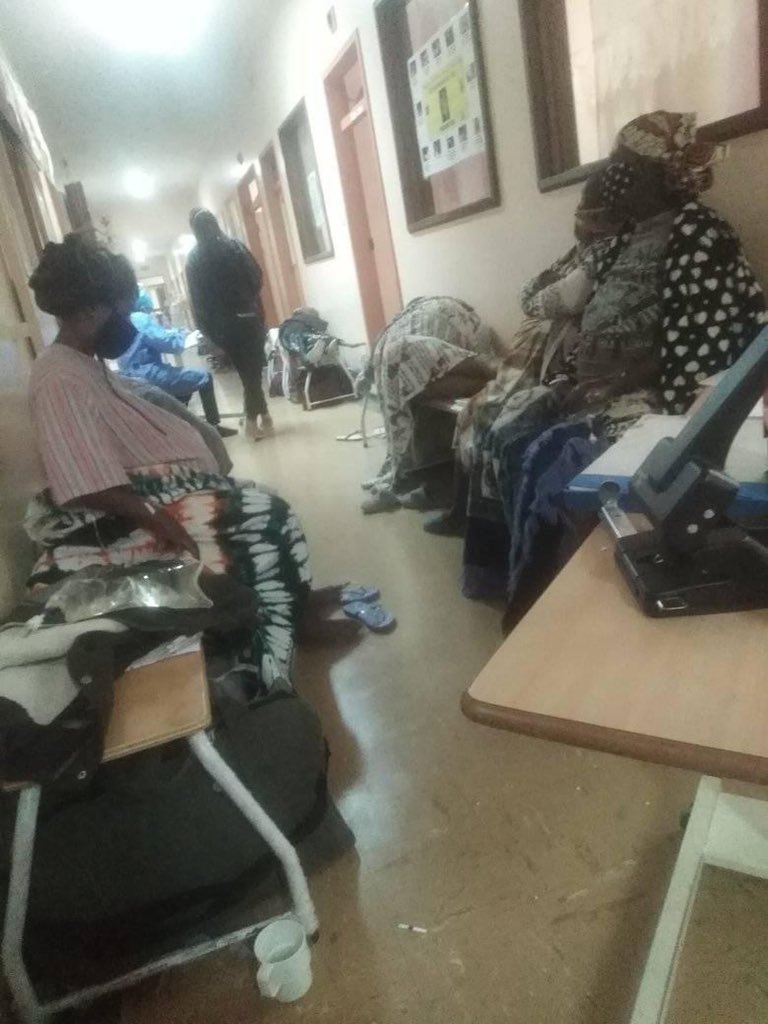 AdvoBarryRoux's tweet image. This is how patients at J.S.T HOSPITAL in rustenburg are treated. Pregnant women are sleeping on the floor and chairs for more than 4 days.