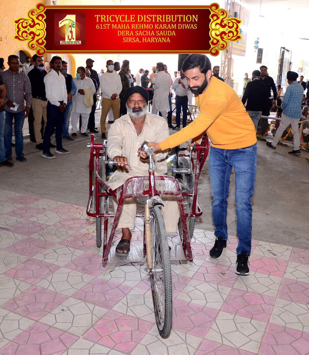 True Sentinels of humanity #DeraSachaSauda The Serviceman of who provided wheelchairs and calipers to the differently able and handicapped people and this inspiration came from Saint Dr. Gurmeet Ram Rahim Singh Ji Insan.#TrueCompanion
#CompanionIndeed
#CompanionForSpeciallyAbled