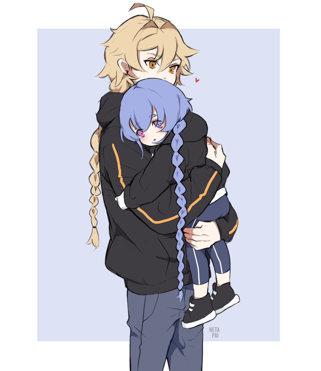 NETAPAI1's tweet image. Aether and kids 🥺💕

#genshinimpact #aether #Klee #QiQi