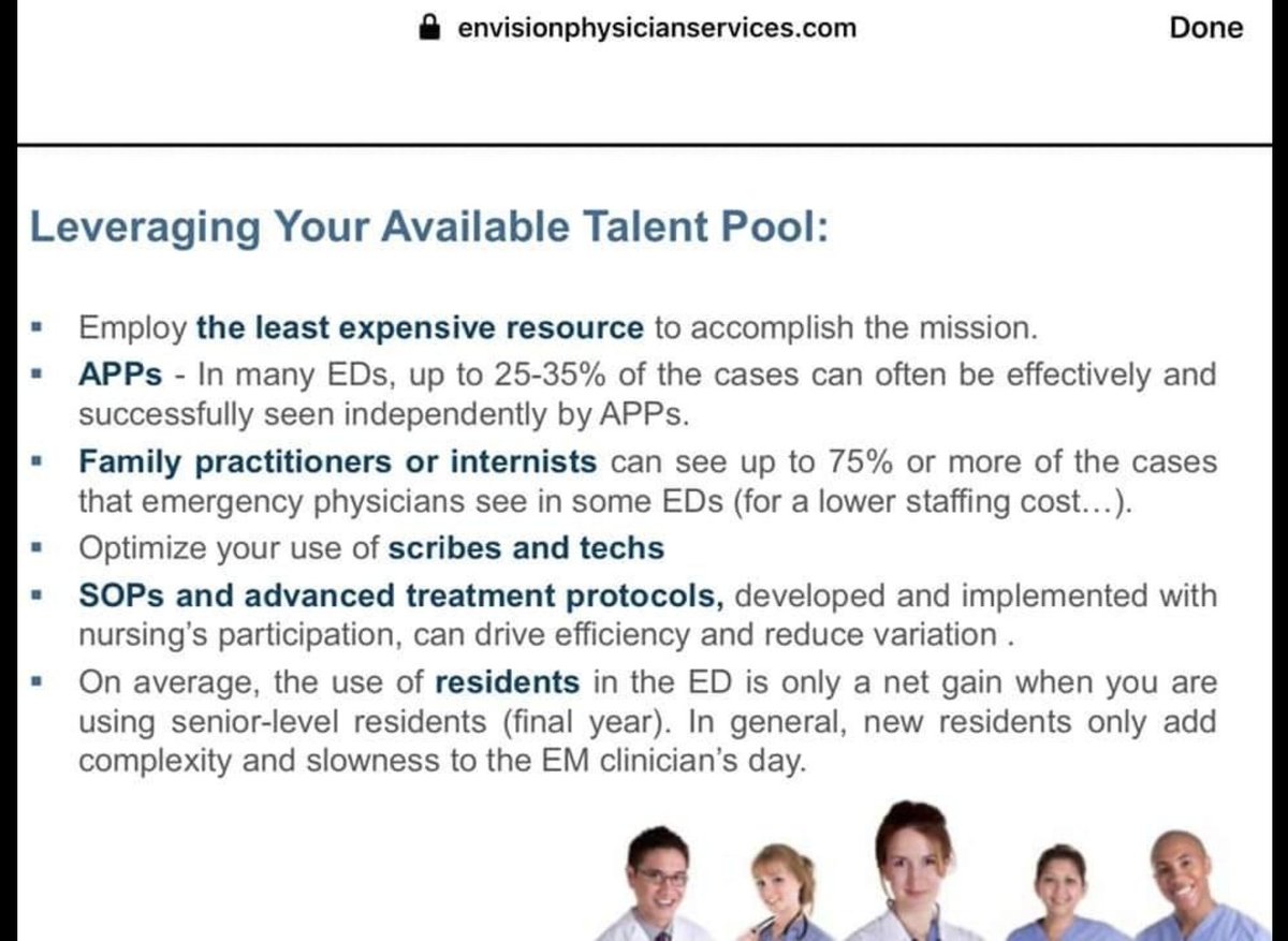 ApparentLiMD's tweet photo. Word of the day:
"Captive Physician" 
The term for a Physician by Wallstreet execs who enables the illegal and unethical Corporate Practice of medicine by owning an ER contract on paper but stripped of all power by the Corporate group in exchange for a fee.
#MedTwitter https://t.co/2ZQ7xaAMFd