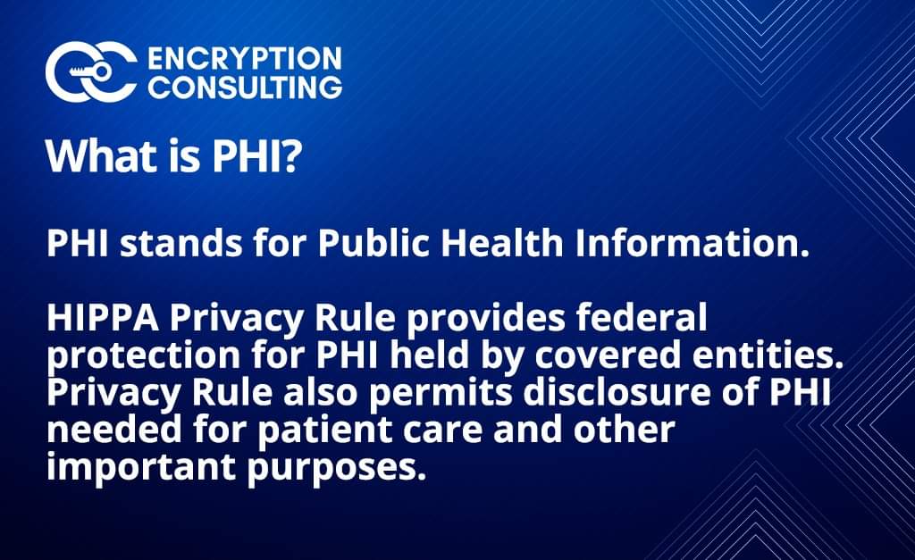 What is PHI?
PHI stands for Public Health Information.

HIPPA Privacy Rule provides federal protection for PHI held by covered entities. Privacy Rule also permits disclosure of PHI needed for patient care and other important purposes.
#PHI #publichealthinformation #HIPPA