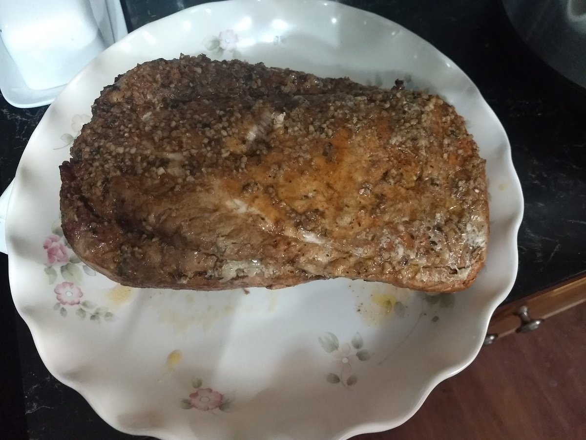 Main part of dinner is done:. Balsamic Ginger pork loin in the crock pot.