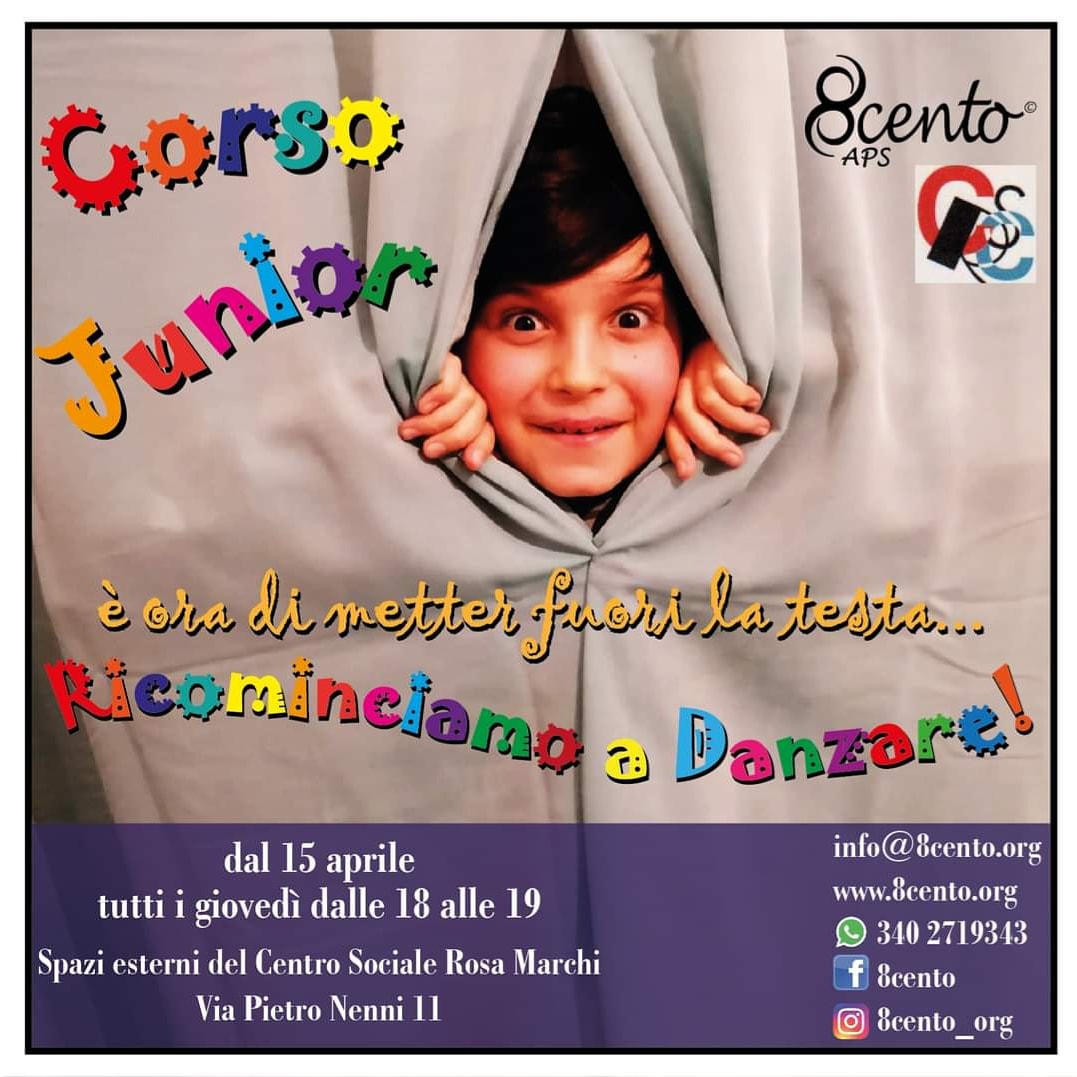 8cento_org's tweet photo. Ricomincia il Corso Junior.
Dsl 15 aprile tutti i giovedì dalle ore 18 alle 19
#8cento #8centoresiliente #8centocheriprende https://t.co/JeaIwEhMbN