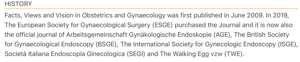 ESGE Journal Facts, Views and Vision in ObGyn (@fvv_esge) on Twitter photo Follow <a href="/FVV_ESGE/">ESGE Journal Facts, Views and Vision in ObGyn</a> Official journal of the <a href="/ESGEorg/">European Society of Gynaecological Endoscopy</a> <a href="/TheBSGE/">BSGE</a>
We are an international, peer reviewed journal covering all things #obstetrics and #gynaecology including #endometriosis #fertility #urogynaecology #contraception #menopause
fvvo.eu Follow <a href="/FVV_ESGE/">ESGE Journal Facts, Views and Vision in ObGyn</a> Official journal of the <a href="/ESGEorg/">European Society of Gynaecological Endoscopy</a> <a href="/TheBSGE/">BSGE</a>
We are an international, peer reviewed journal covering all things #obstetrics and #gynaecology including #endometriosis #fertility #urogynaecology #contraception #menopause
fvvo.eu