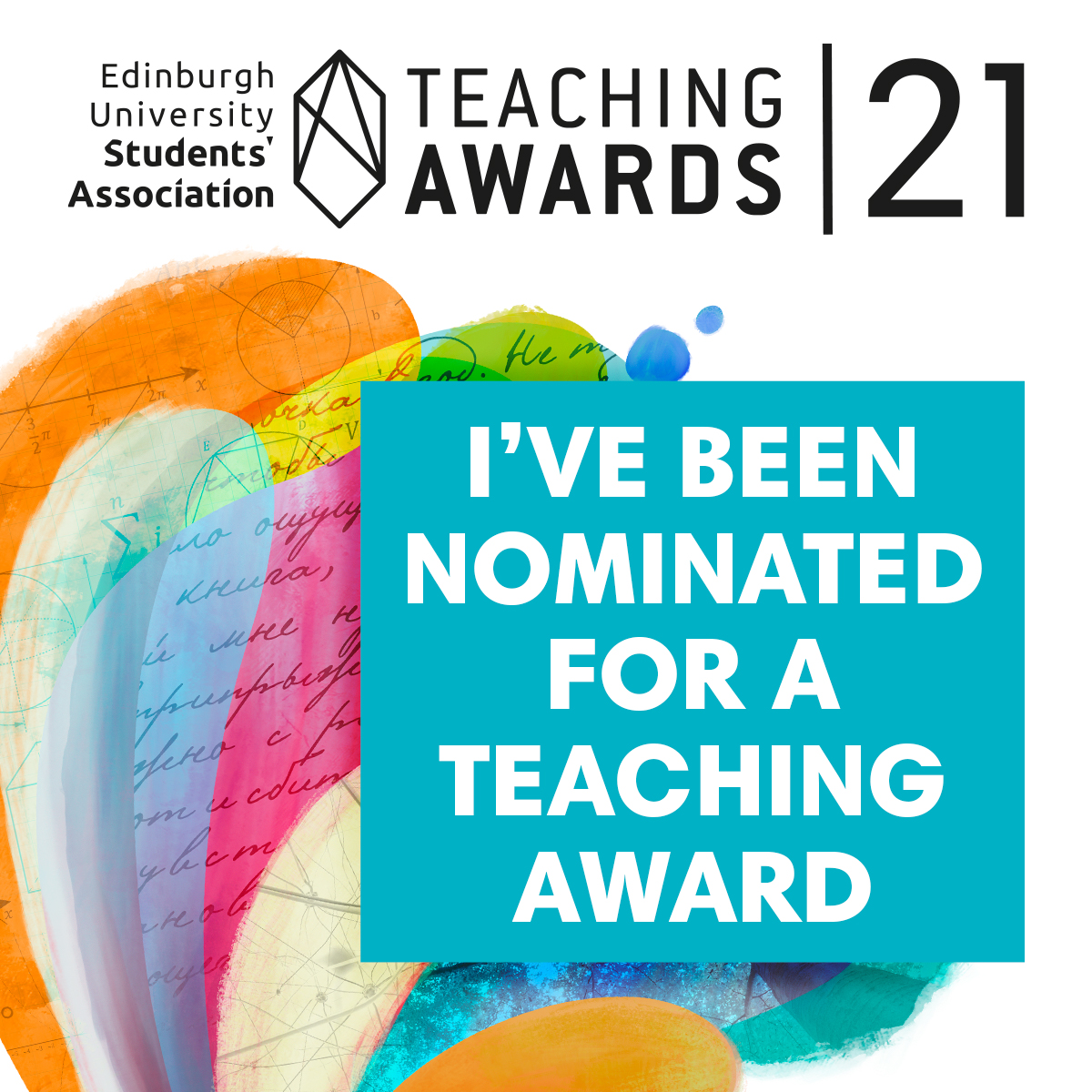 Very grateful for being nominated as Supervisor of the Year in the <a href="/EdUniStudents/">Edinburgh University Students' Association</a> Teaching Awards. 
I am very glad that the support I could provide to students as thesis supervisor has contributed to make up for the added challenges of the year.
Thank you!
#CelebratingTogether