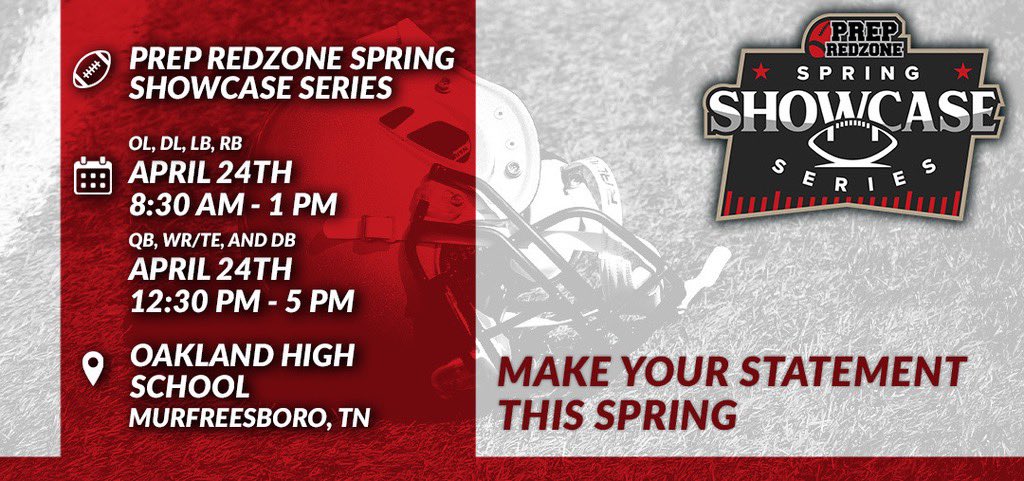 Excited for the preferred invite to attend the Prep Redzone Spring Showcase! <a href="/CSmithScout/">Chris Smith</a> @Lemmingscouting <a href="/CHSCougarsFB/">Centennial Football</a> @ajmorreale_ <a href="/Coach_Kriesky/">Matthew Kriesky</a>