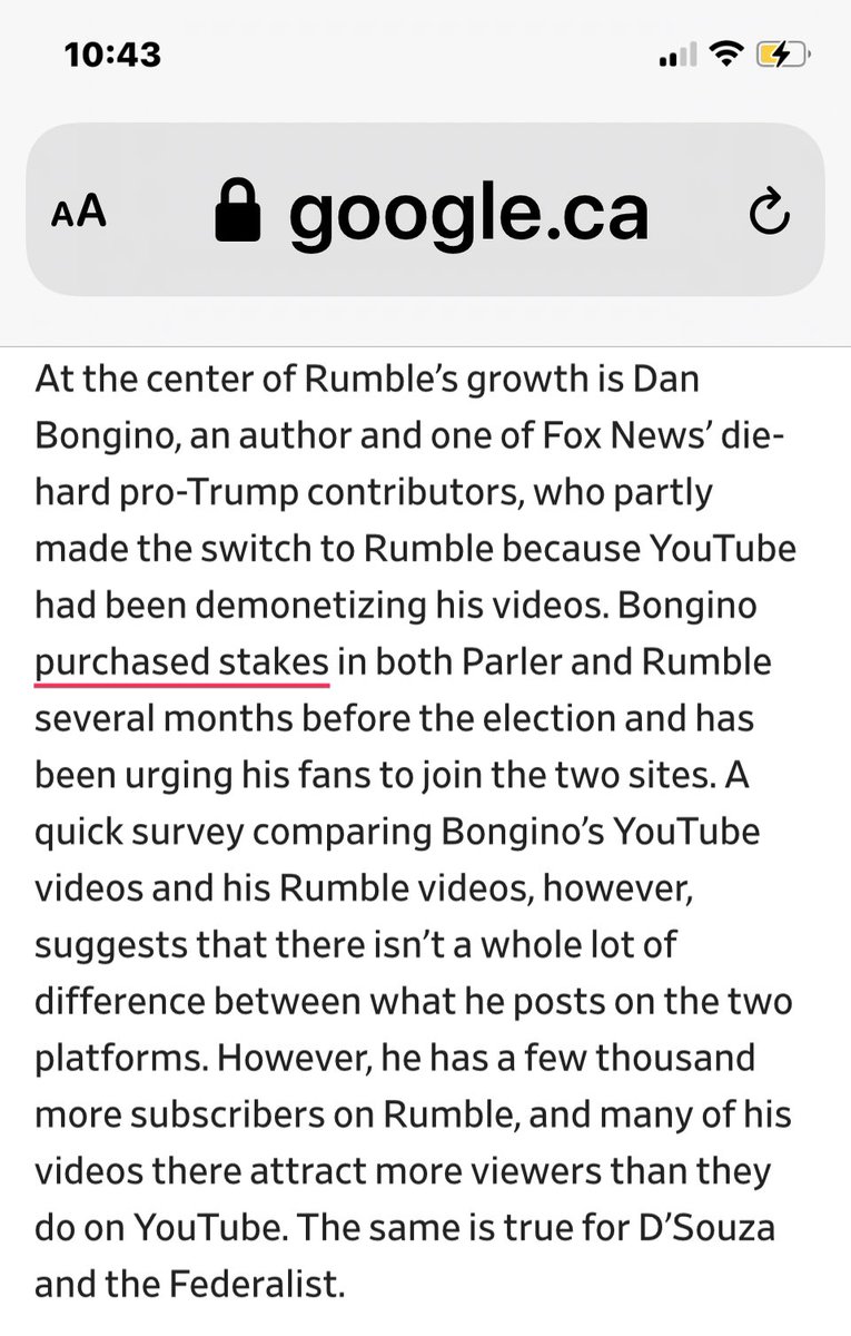 What’s Rumble dot com? It’s the new alt right version of YouTube. Where Republicans and Conservatives continue to offer their propaganda unaffected by YouTube censorship.Incorporated in Canada. Yep, a Canadian company is the new video platform for US & Canada’s alt right.
