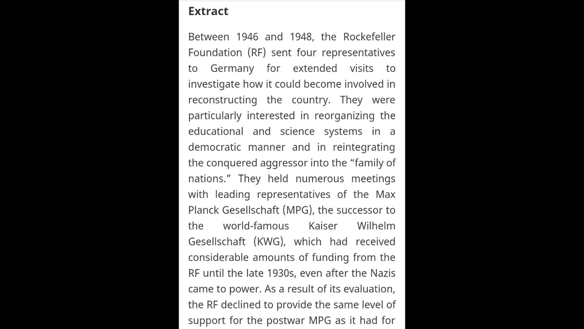 What Research, to What End? The Rockefeller Foundation and the Max Planck Gesellschaft in the Early Cold War...