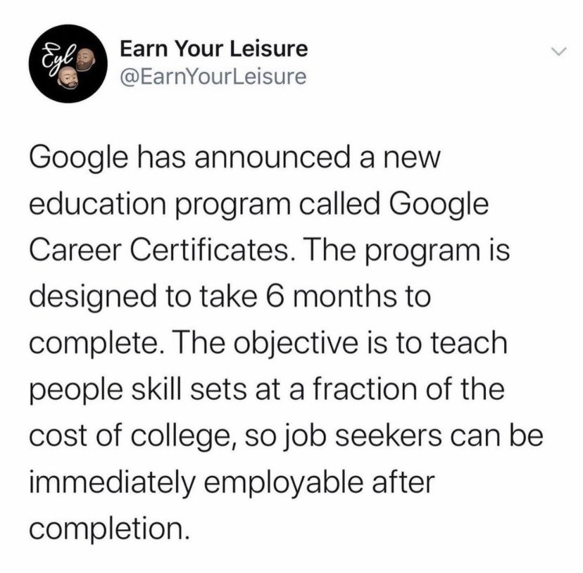 Budgetdog_'s tweet photo. Google is onto something...

The world we know now as education is on the brink of a monumental shift. https://t.co/g1VVhRy3o4