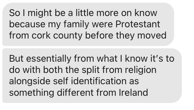 Okay guy 6 everyone- first thing, my apologies to everyone from Cork, you’re officially from ‘Cork County’ now is that some kind of American township? And also he’s v vague so I’m gonna get some more out of him on the North