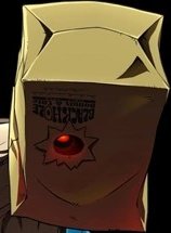 @fffightinfacts @Cybcutie Faust's bag was also changed in Guilty Gear Strive to be from (what I assume to be) an in-universe store since it has a logo and not just flavor text like his Xrd bag