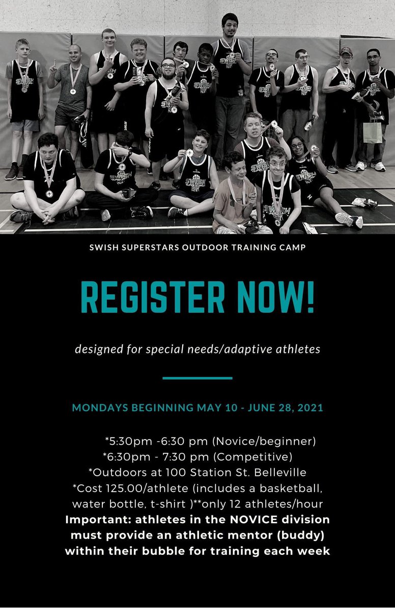 QuinteAdapt's tweet photo. Repost from @NoLimitsCA ➡️ “We are pleased to announce our First Basketball Camp for special needs athletes. Register before it fills up. Minimal spaces. REGISTER/CONTACT us via email until our online format is up and running. We apologize for the delay on our site” https://t.co/UpJKNmF9DG