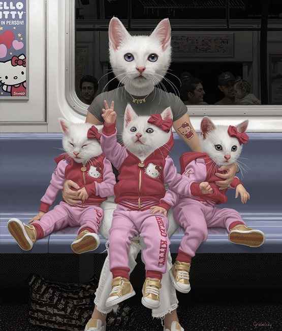 nettculture's tweet photo. Amazing paintings from Los Angeles based painter Matthew Grabelsky @grabelsky at https://t.co/ZDRaGpcX9i "Hello Kitties", oil on canvas, 36 x 42", 2020, © Matthew Grabelsky #art #MatthewGrabelsky #OilPainter #paintings #HelloKitties https://t.co/v71XVraBsn