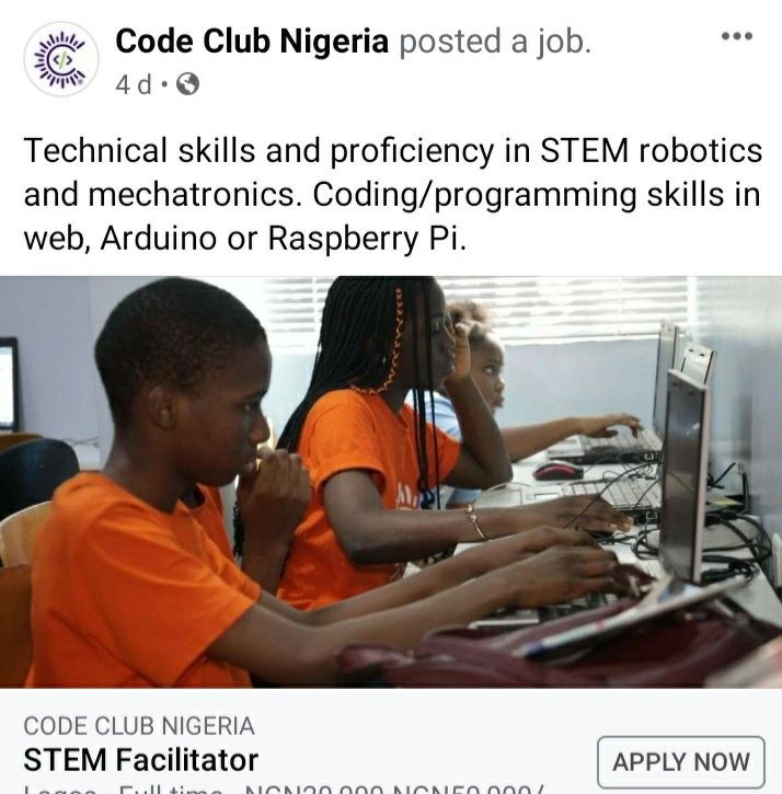 We are looking for applicants with both Teaching and IT experience.

Programming experience will be an added advantage. HTML, CSS, Javascript, Python.
Others:- Arduino, Raspberry Pi.

Location: Lagos

#TOTMUN #LekkiGirls #cryptocurrency