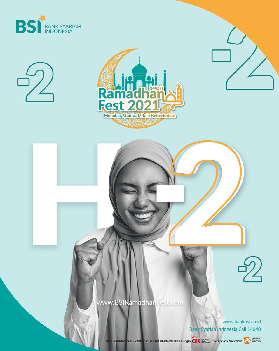 bankbsi_id's tweet photo. Assalamualaikum Sahabat Syariah! Siap-siap 2 hari lagi sambut bulan suci Ramadhan sekaligus BSI Ramadhan Fest, virtual fest terbesar di sepanjang bulan Ramadhan 1442 H 💫

#LifeWithBSI
#BersatuUntukIndonesia
#BankSyariahIndonesia https://t.co/YtTSUJJU6C