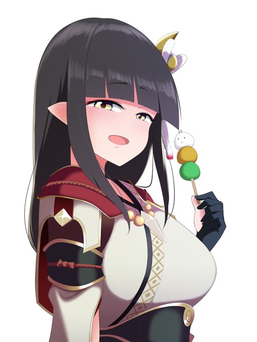 モンハン、装備も一通り作り終わって落ち着いてきたのでぼちぼち絵描いていきます。というわけでさっそくヒノエさん。ずっとうさ団子食べてて可愛かったです 