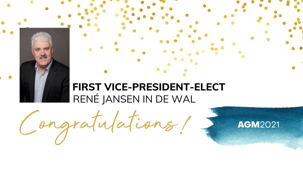OECTAProv's tweet photo. 🎉Congratulations to René Jansen in de Wal (@ReneforOECTA) on being elected as #OECTA's First Vice-President-Elect! He will start his term on July 1, 2021. #OECTAAGM21 https://t.co/Wsx2Ko7DbW