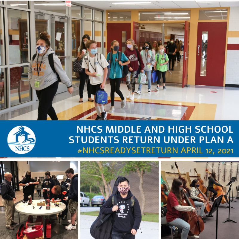 NewHanoverCoSch's tweet photo. Tomorrow our middle and high school students join our elementary students with the option to attend school full time in person under plan A. We look forward to welcoming our secondary students back. #nhcschat #nhcsreadysetreturn https://t.co/6floT1NIKD