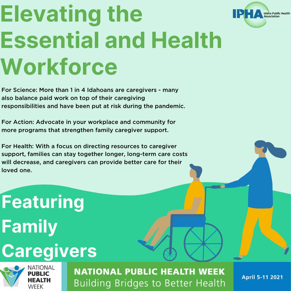 A key component of our essential workforce are caregivers. This #NPHW be sure to recognize, support, and appreciate the caregivers in your life.