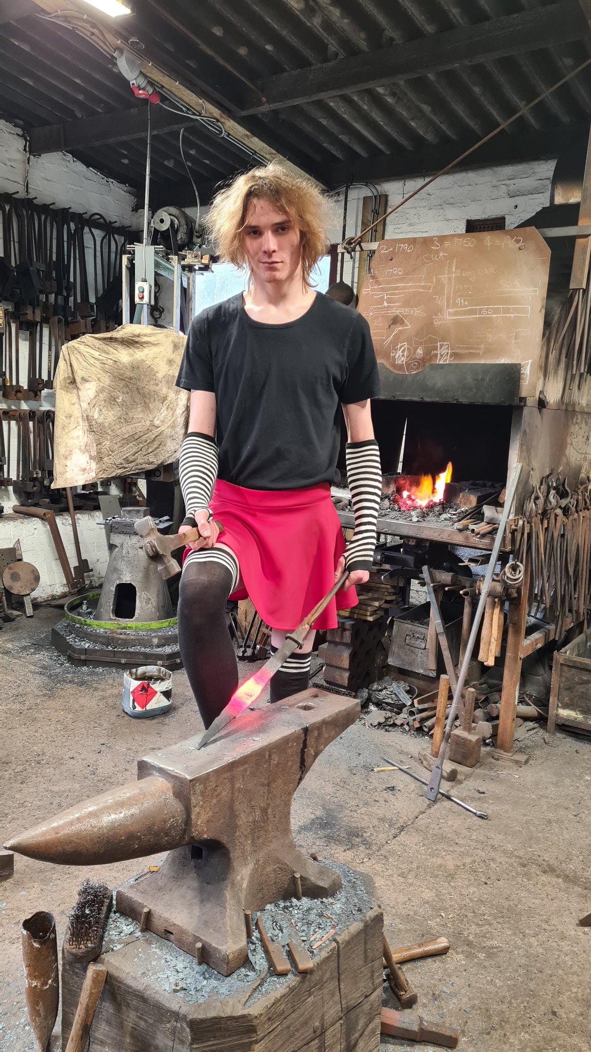 Femboy Blacksmithing on X: FEMBOY BLACKSMITH!!!? My legs took a great  risk. But it was worth it! 😁 Retweet to crush gender norms!!!  t.copRgilDOX52  X