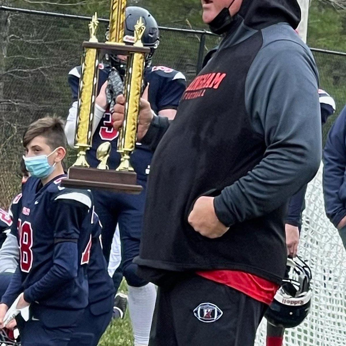 Congrats to our 8th grade team for a dominating 34-6 Super Bowl win! #hingham #youthfootball #football #champions