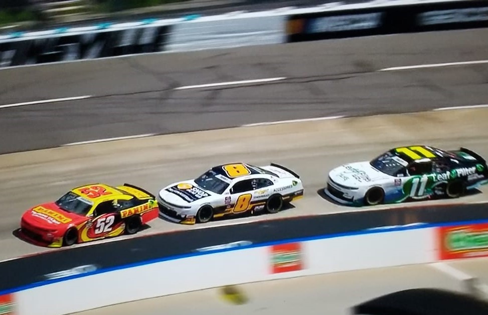 graygaulding's tweet photo. Stage 2 finish at P13! 130 more laps until the checkered flag! #WhoDoYouCollect | #SVSVision |#KuykendallHearingAidCenters | #CookOut250 | SMG-PR https://t.co/QDVlC5MuLU