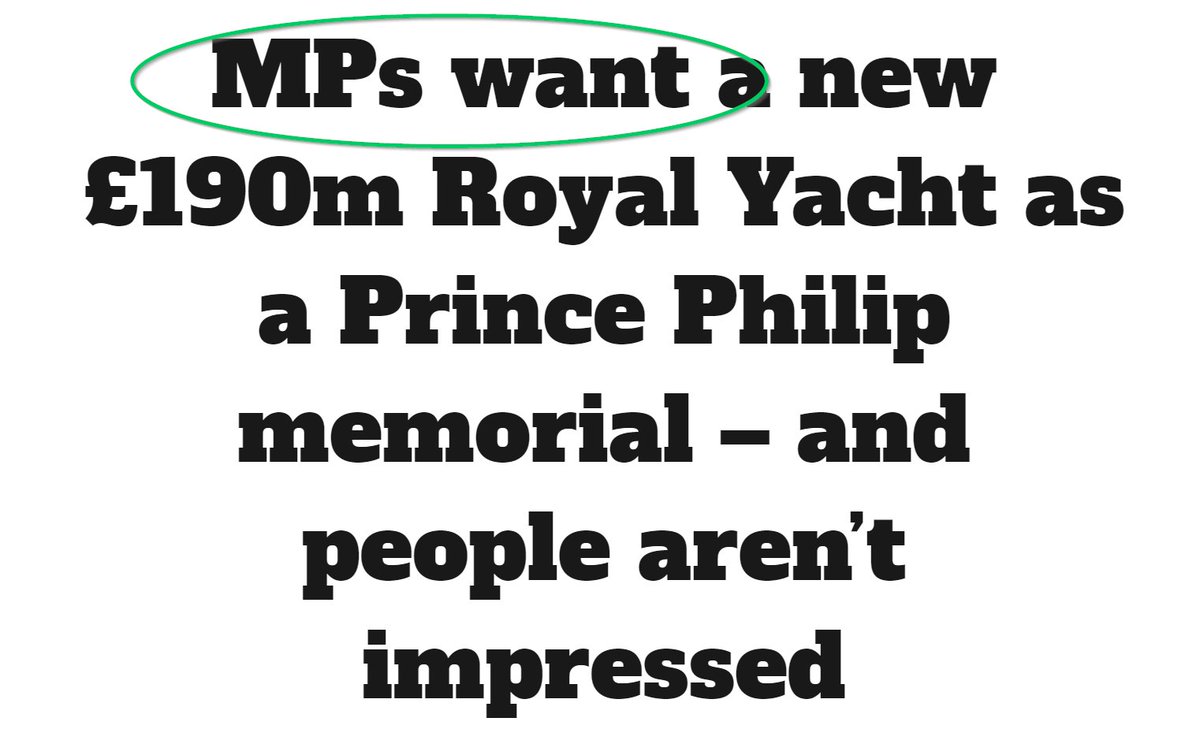 You'll also note the Twitter card embedded in the tweet, & the headline if you do click through, reference this is something that "MPs want".That could be 2 MPs, or it could be 650, right?The answer is: Firstly, it's closer to '2', secondly this is not a new 'want' at all...