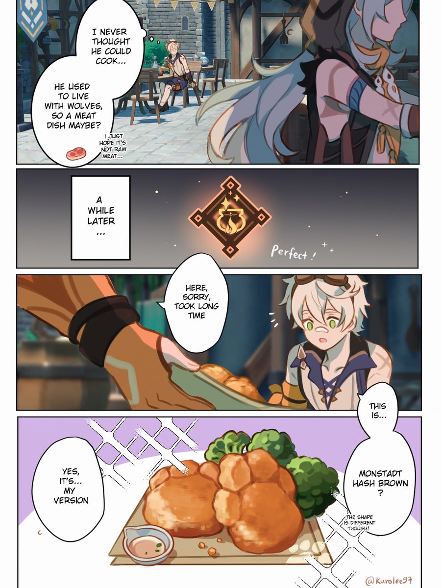 Special dish 🐾
Read from right to left~

#GenshinImpact #原神 
#Rannett 