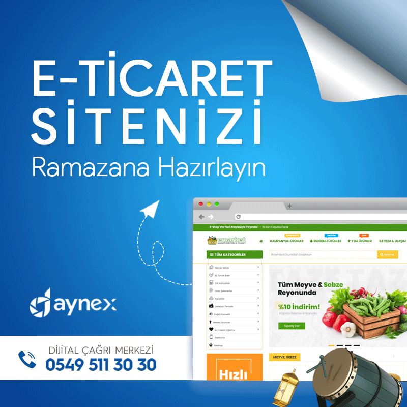 E-ticaret sitenizi Ramazana hazırlayın, satışlarınızı arttırın.
📲 0549 511 30 30 l Araman İçin Bekliyoruz
🌐 daynex.com.tr
#Daynex #Woy #WoyEkibi #Eticaret #WebSitesi #Ramazan #Eticaretprogrami #DijitalPazarlama #SosyalMedya #WebSiteYönetimi
