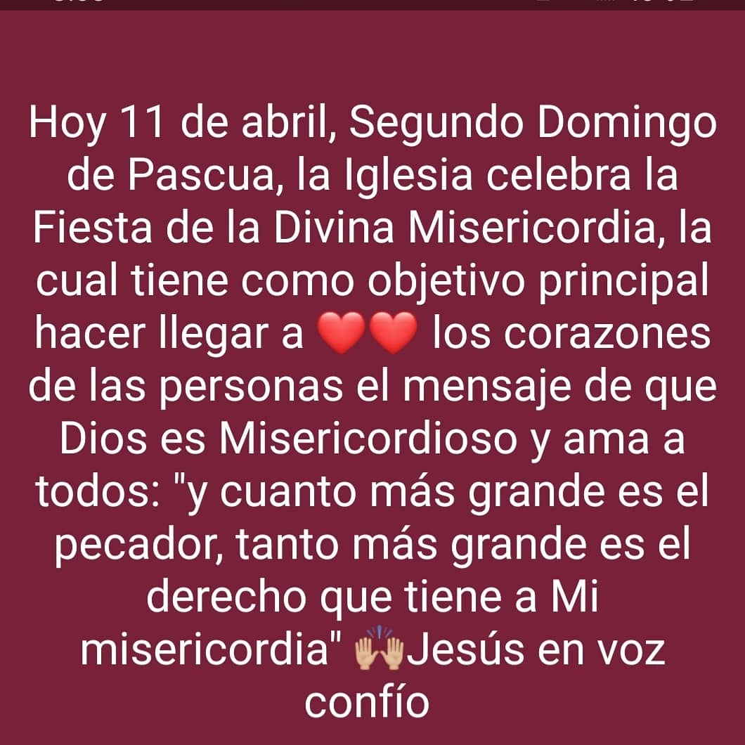 soca18's tweet photo. Bendecido día qué la misericordia  de Dios llegué  a todos ustedes Jesús en vos  confío 🙏 https://t.co/aTSloehrx8