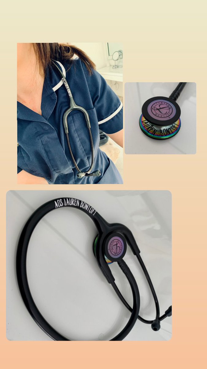 Supporting a small local business with my personalised stethoscope sticker 🥰🥰🥰 #teamAOS #clinicalnursespecialist
