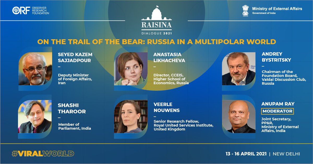 How will Russia’s own conception of its place in the world affect the future of the global order?  #TellRaisina Pose your questions and ideas on this thread; best ones will win memorabilia from  #Raisina2021Register   https://orfonline.org/raisina-dialogue/