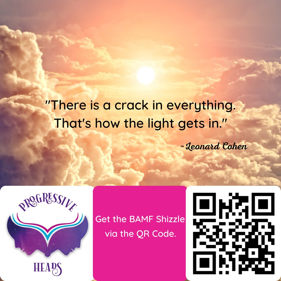 Quote of the Day

"There is a crack in everything. That's how the light gets in." - Leonard Cohen 

#quoteoftheday #shine #bemorebamf