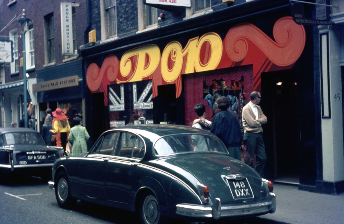 What made Carnaby Street special wasn't just the range of boutiques, it was the colour and spectacle that came with them. This was fashion as a way of living, not just as a way of looking modern.