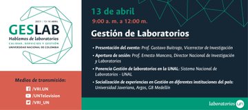 UNALOficial's tweet photo. #SomosLaboratorios Desde el 13 abril los esperamos en #GESLABUNAL 2021 para hablar de calidad, servicios y gestión de laboratorios #UNAL | Consulta más información aquí ➡️ https://t.co/ZeYGYFiQrf | #SomosUNAL https://t.co/NEi13omT3S