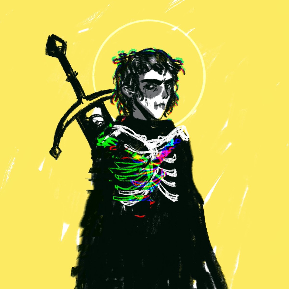 Completely forgot this drawing of Harrow i drew immediately after reading Harrow the Ninth a while ago #TheLockedTomb #GideonTheNinth