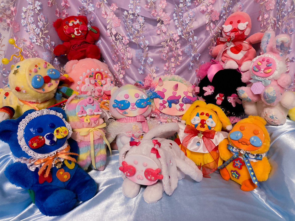 LazySpaceArtist's tweet image. Here is some work I have done in the past year! ☺️💕 #clayfaceplush #kawaii #artdoll #artist #art #upcycledplush