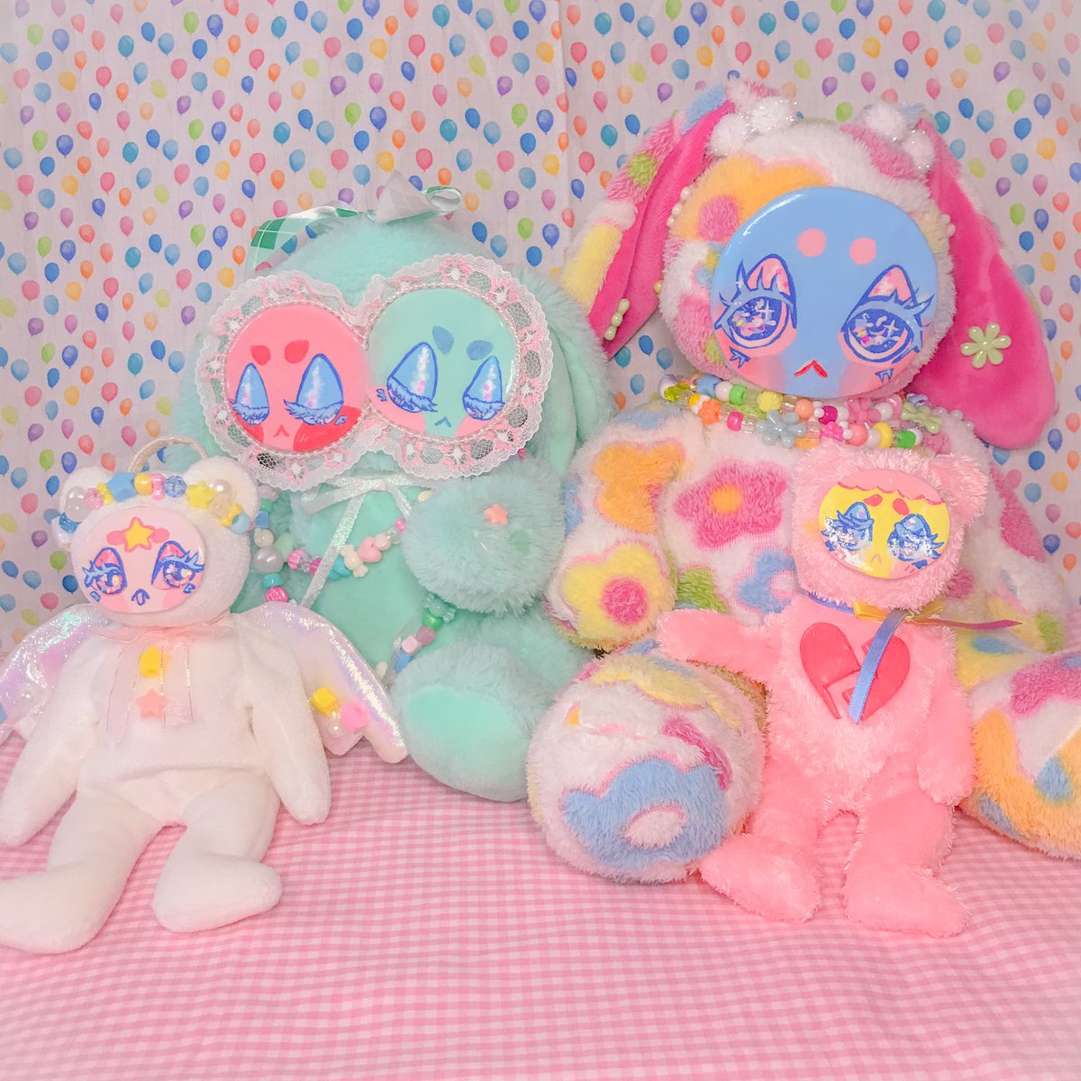 LazySpaceArtist's tweet image. Here is some work I have done in the past year! ☺️💕 #clayfaceplush #kawaii #artdoll #artist #art #upcycledplush