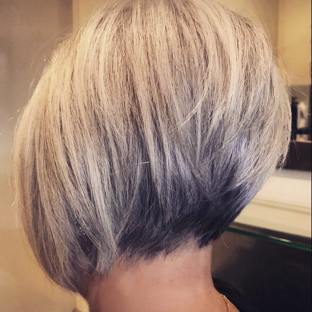 Stacked bob skill,Paul Blue Chair Salon.