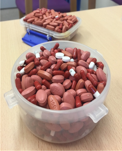 2: The person with Parkinson's is not taking their medication. Consider confusion, swallowing ability, concordance, undeclared side effects. Prescribed ≠ taking at home. See, for example, the 3 months worth of PD tablets in tupperware not tummy.