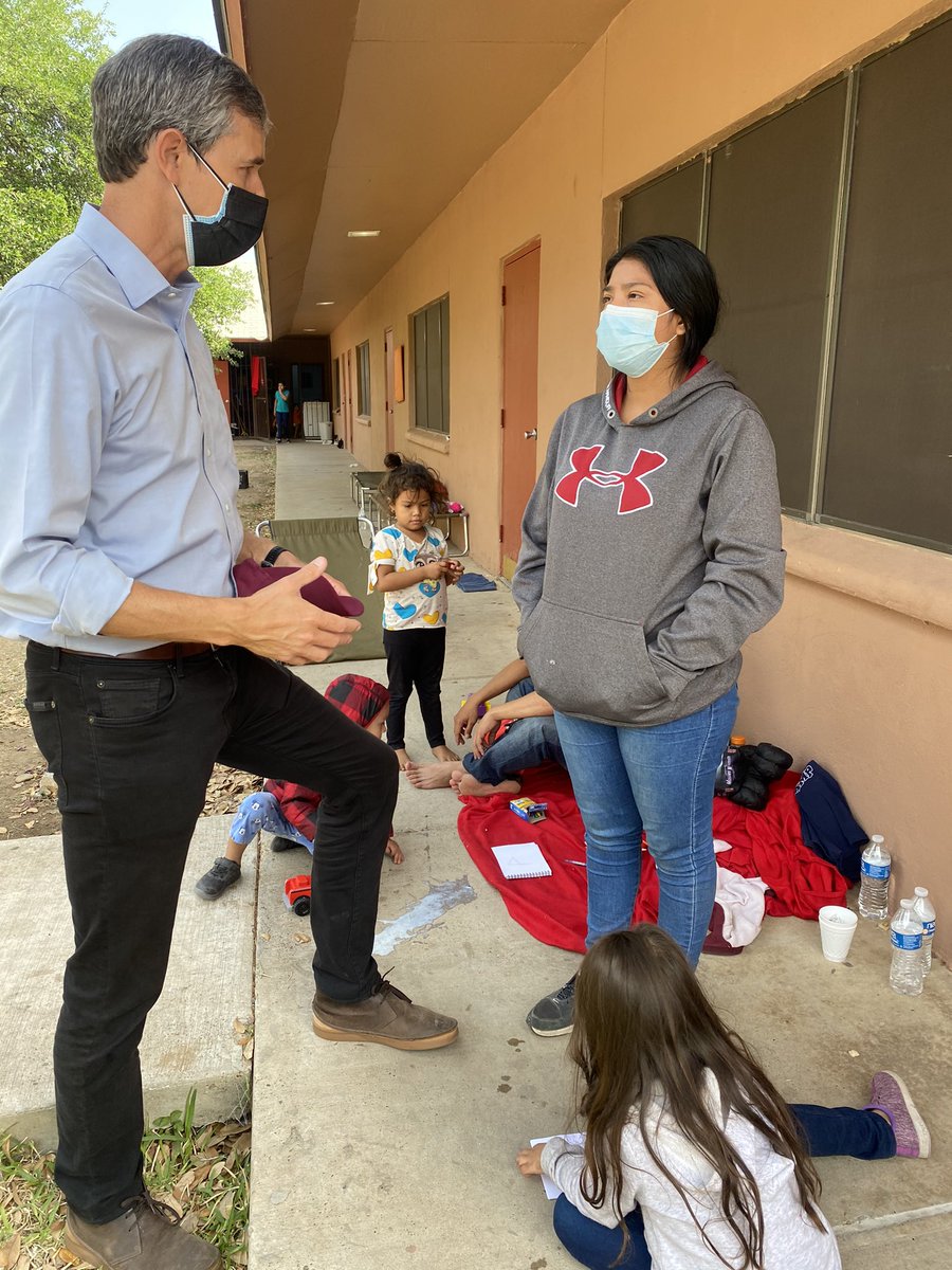 Spoke w/ Edith who traveled with her daughter & husband from El Salvador. They felt like they had no choice but to make the 2,000+ mile journey to the U.S. “Did you travel by foot, by bus or by train?”“Yes, all of them.” Arrived with just the clothes on their backs.