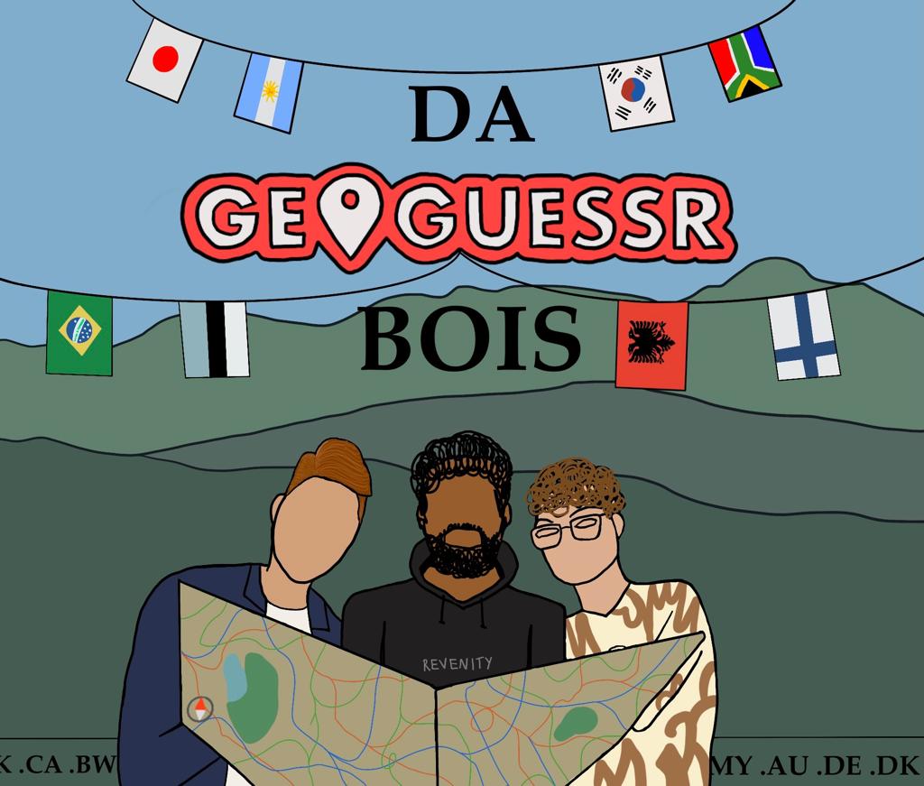 notastanacc's tweet photo. Da Geoguessr Bois? Crew fanart! @EllumYT @KojisRevenge @StevenSuptic #fanart #crewfu #koji #ellum #stevesuptic #crewfuart #geoguessr https://t.co/KLJUvyRMEX