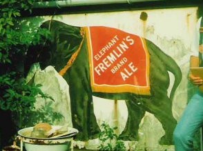 Here it is again next to this zoomed in production still. Compare the two. You can clearly make out the ‘ NT ’ of ‘Elephant’, the ‘ ‘S ’ of ‘Fremlin’s’ and the ‘ AL ’ of ‘Ale’ creeping out from behind the VETOED sticker.A definite match!