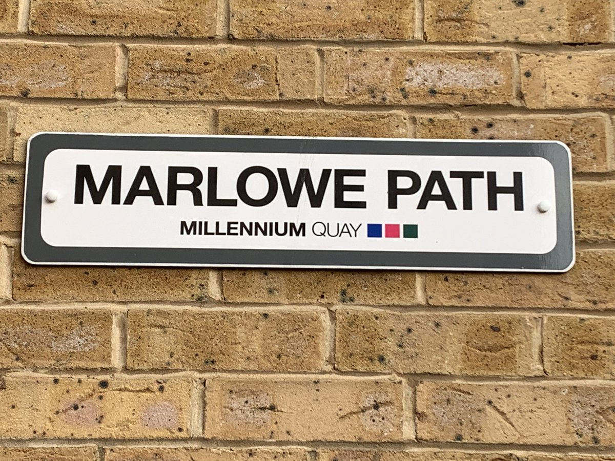 I arrive in Deptford, where Christopher Marlowe was killed in a brawl with 3 other men in the room of a boarding house. All seem to have been involved in espionage, leading to muchos conspiracy theories. Ingram Frizer, Marlowe’s murderer, was given a suspiciously rapid pardon.