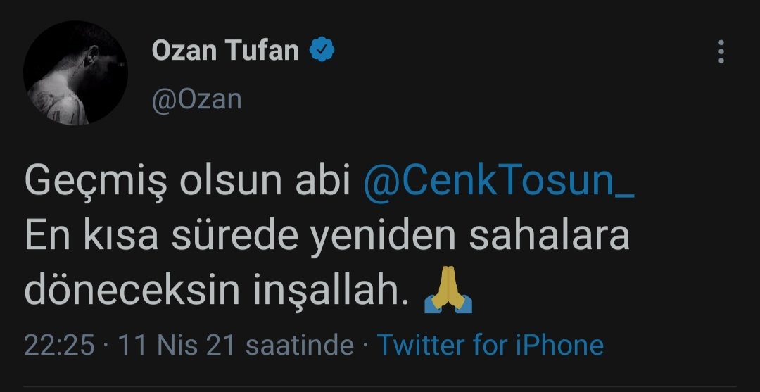 İNŞALLAH senin de en kısa sürede sahalara dönmen dileğiyle ozan. Arada bir gol atıp ortadan kayboluyorsun