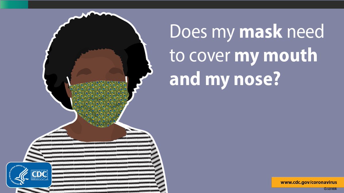 Were Mask #WearAMask with multiple layers that covers your nose AND mouth and ...