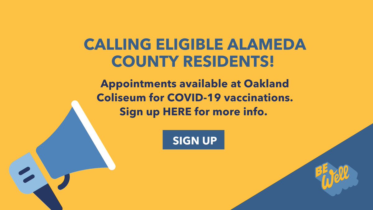 Alameda County Health Care Services Agency On Twitter Appointments Are Now Available At The Oakland Coliseum Sign Up At Https T Co Fecldes9kl If You Are Eligible Vaccines Are Safe Effective Convenient And Free And