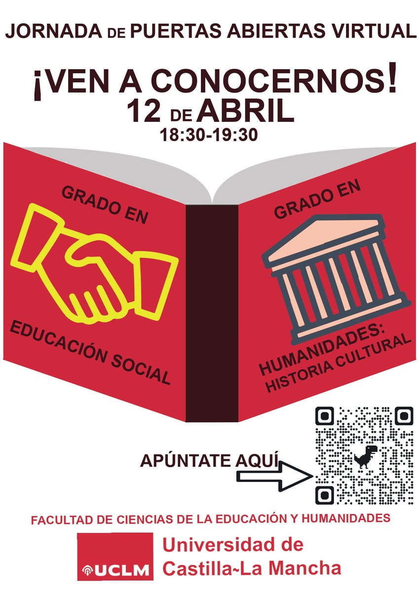 Os recordamos que mañana a las 18:30 os podéis conectar para la visita a nuestra facultad a través de este enlace:
uclmtv.uclm.es/jornada/puerta…

No os lo podéis perder😜