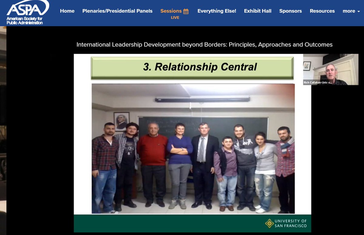It was great to hear from former ASPA Sacramento Chapter President Richard Callahan and how he develops programs for leaders around the world! <a href="/ASPANational/">ASPA National</a> #ASPA2021 @USFCA #Leadership
